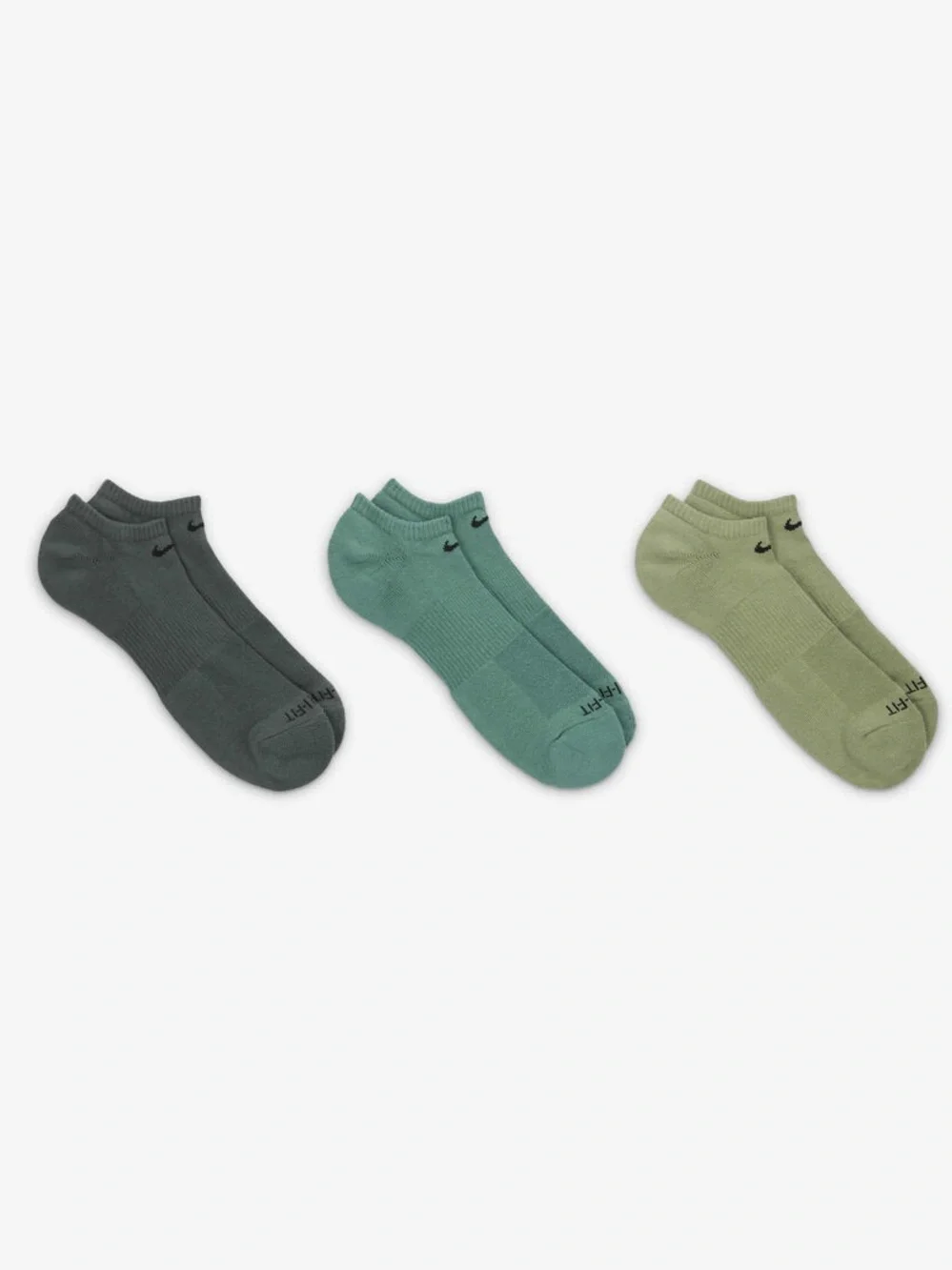 Nike dri-fit everyday plus cotton cushioned no show socks Green SX6889-935